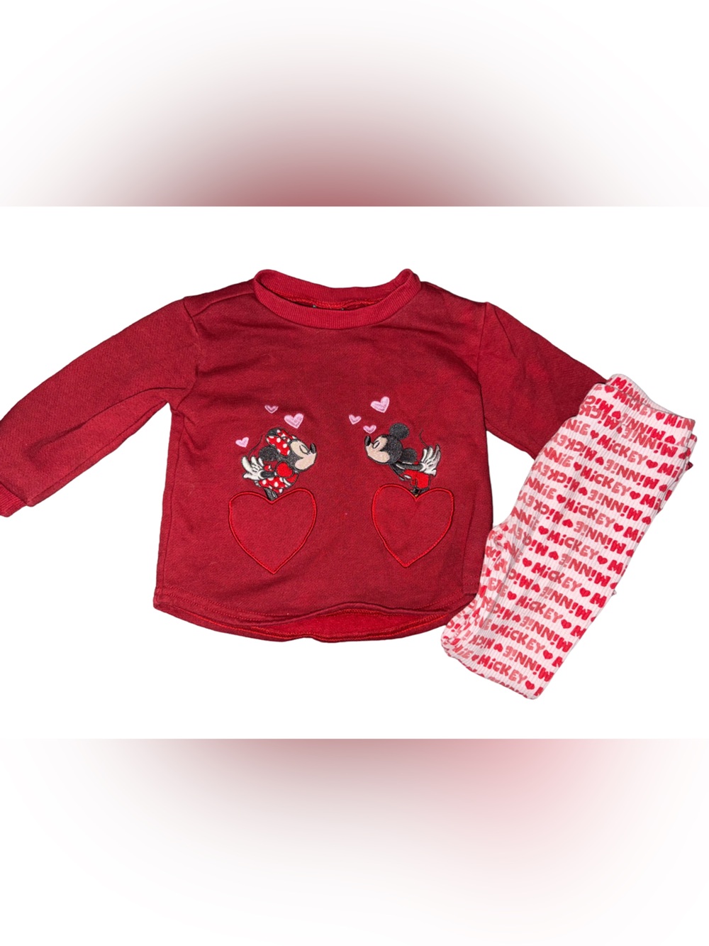 Disney Minnie and Mickey Sweater set w/ Flared Leggings